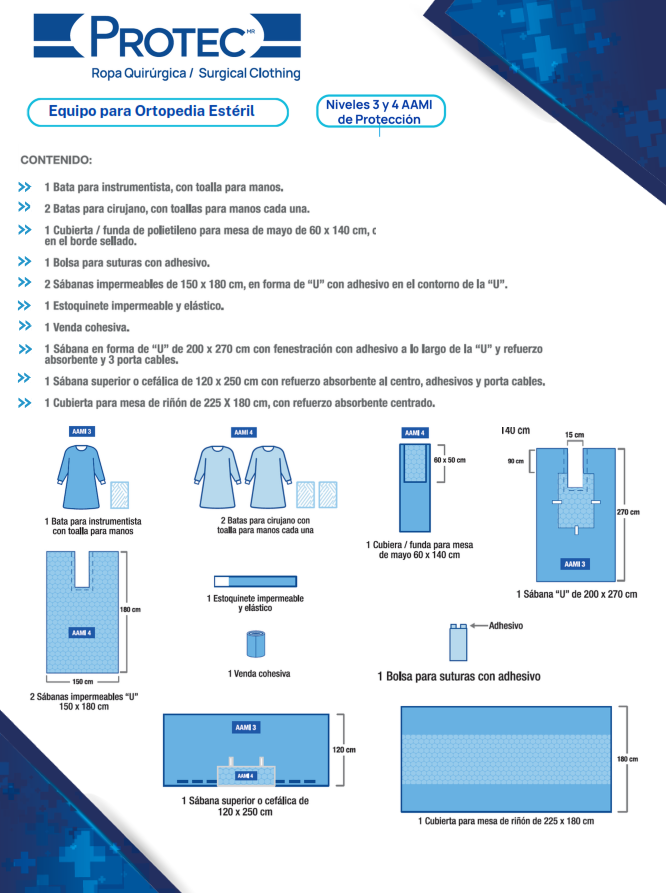 Equipo para Ortopedia Protec® Premium. Paquete