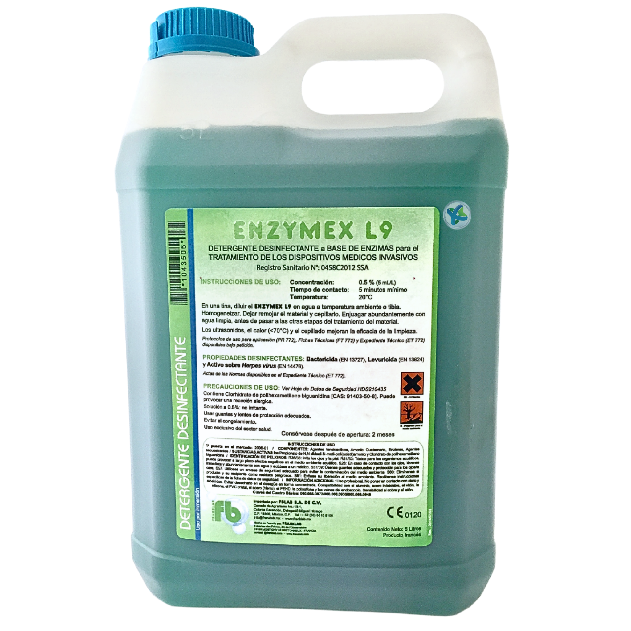 Detergente Enzimático Líquido. Enzymex L9®. Bidón / 5 lts.