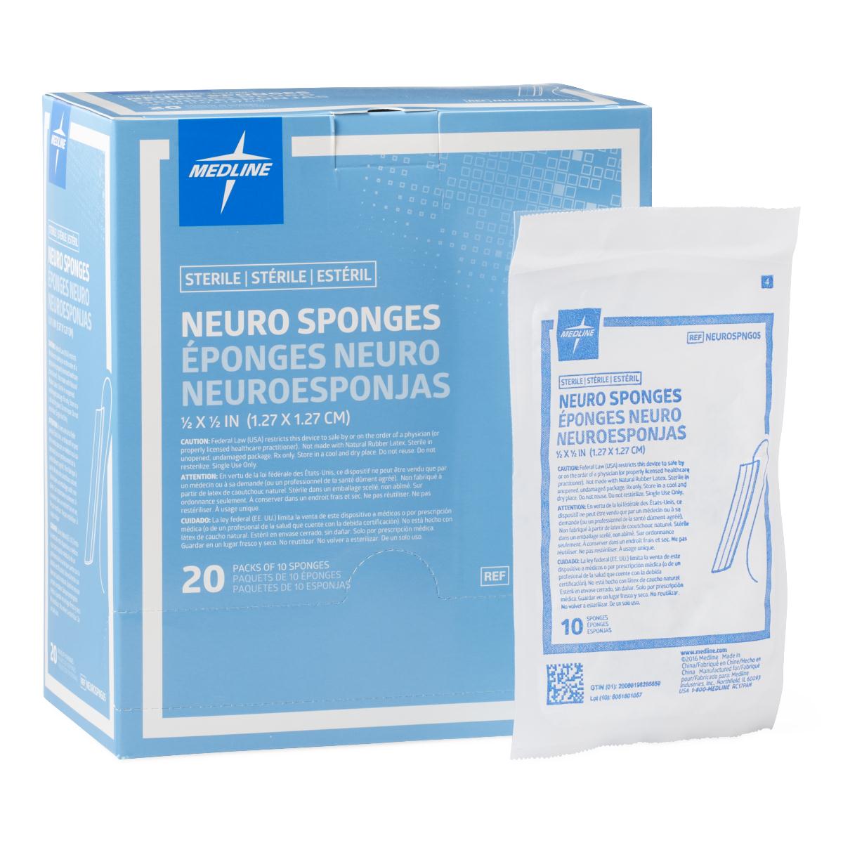 NEUROESPONJA TIPO "COTONOIDE" CAJA/20 PAQ/10 ESPONJAS