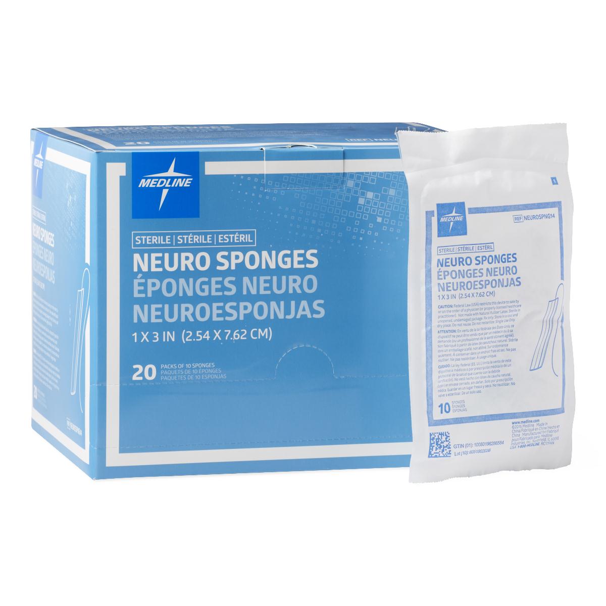 NEUROESPONJA TIPO "COTONOIDE" CAJA/20 PAQ/10 ESPONJAS
