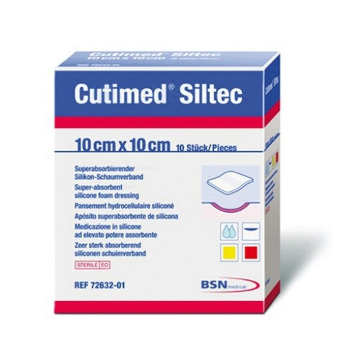Cutimed® Siltec® 10 X 10 CM. Caja/10 Piezas.