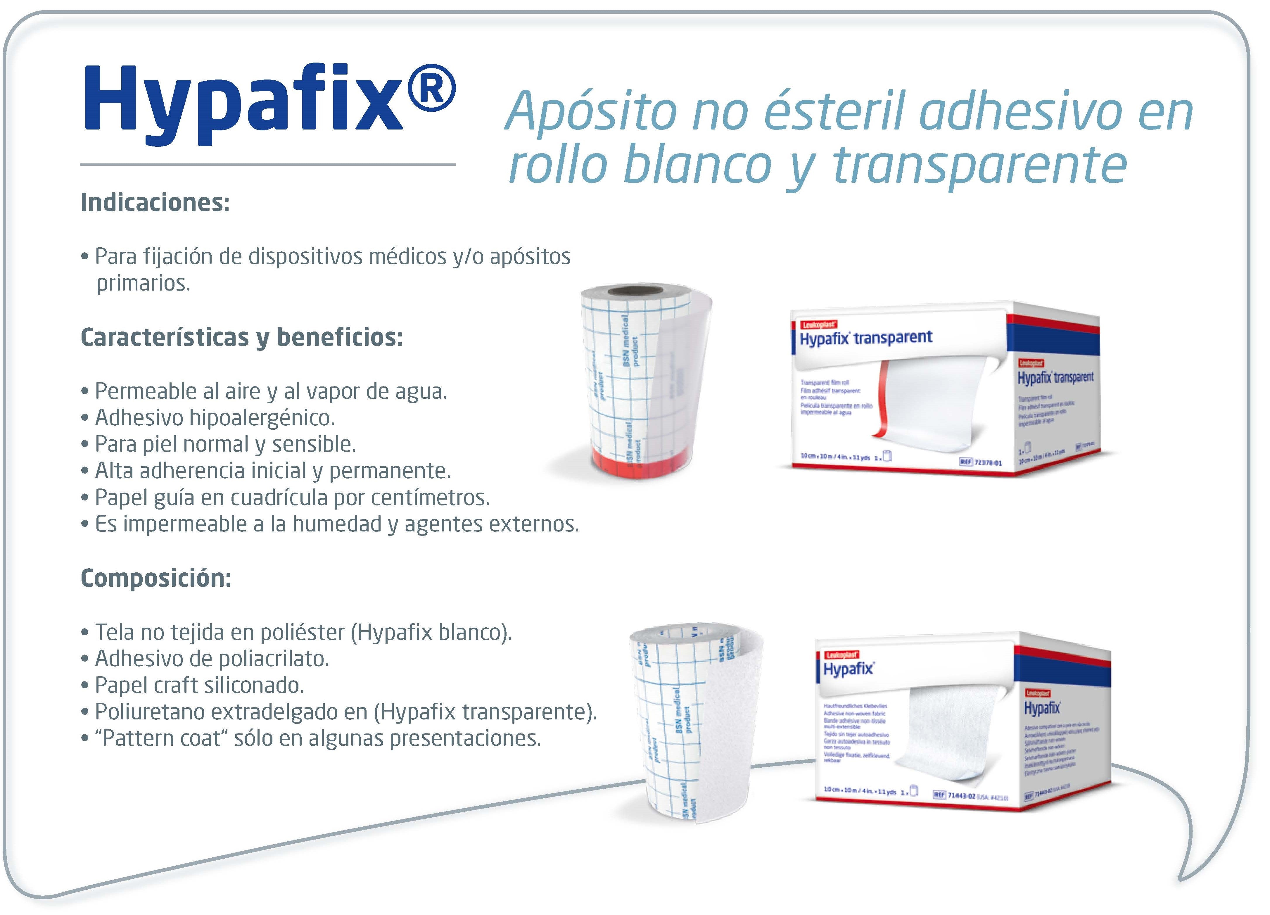 Hypafix® Transparente 5 CM X 10 M. Rollo.