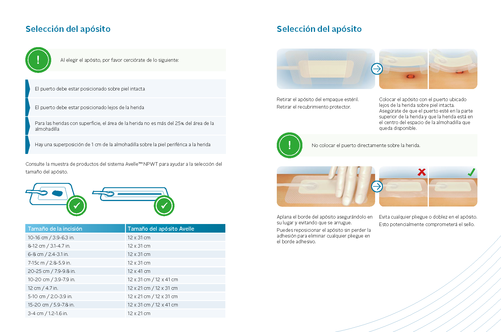 AVELLE® Apósito para Bomba de Presion Negativa. Pieza.